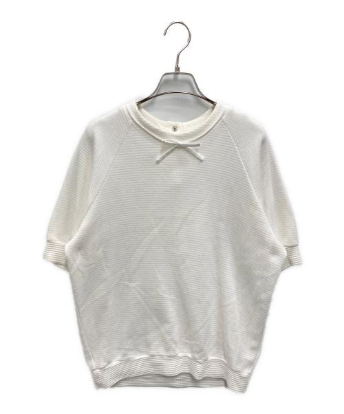 cccmalie（シーマリー）cccmalie (シーマリー) リボンカットソー ホワイト サイズ:記載無しの古着・服飾アイテム