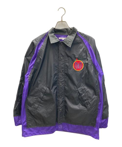Rebuild by Needles（リビルドバイニードルス）Rebuild by Needles (リビルドバイニードルス) Coach Jacket - Covered Jacket ブラック×パープル サイズ:Lの古着・服飾アイテム
