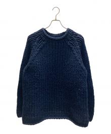 no.×SILVER AND GOLD（ナンバー×シルバーアンドゴールド）の古着「別注 ローゲージニット」｜ネイビー