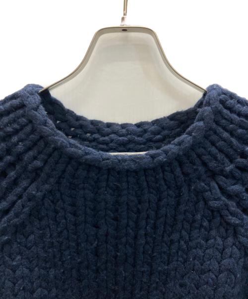 no.（ナンバー）no. (ナンバー) SILVER AND GOLD (シルバーアンドゴールド) 別注 ローゲージニット ネイビー サイズ:SIZE Freeの古着・服飾アイテム