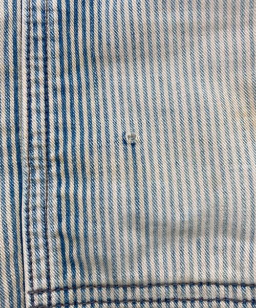 The DUFFER N NEPHEWS（ザ・ダファー・アンド・ネフューズ）The DUFFER N NEPHEWS (ザ・ダファー・アンド・ネフューズ) ヴィンテージ加工ダブルニートラウザー ブルー×ホワイト サイズ:SIZE Lの古着・服飾アイテム