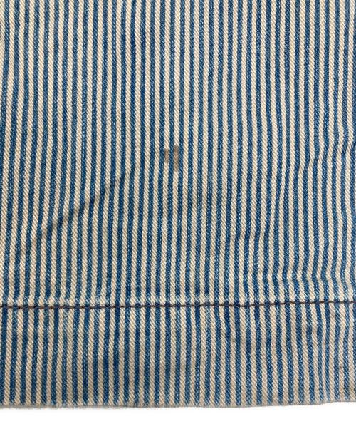 The DUFFER N NEPHEWS（ザ・ダファー・アンド・ネフューズ）The DUFFER N NEPHEWS (ザ・ダファー・アンド・ネフューズ) ヴィンテージ加工ダブルニートラウザー ブルー×ホワイト サイズ:SIZE Lの古着・服飾アイテム