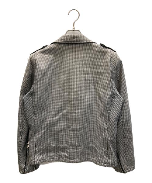 Schott（ショット）Schott (ショット) 千鳥格子 ダブルライダースジャケット グレー サイズ:SIZE Mの古着・服飾アイテム