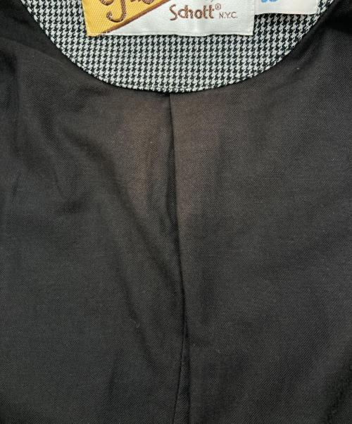 Schott（ショット）Schott (ショット) 千鳥格子 ダブルライダースジャケット グレー サイズ:SIZE Mの古着・服飾アイテム