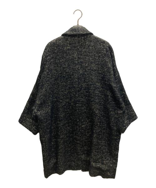 Lisiere（リジェール）Lisiere (リジェール) ウールリネンヘリンボーンコート ブラック×ベージュ サイズ:下記参照の古着・服飾アイテム