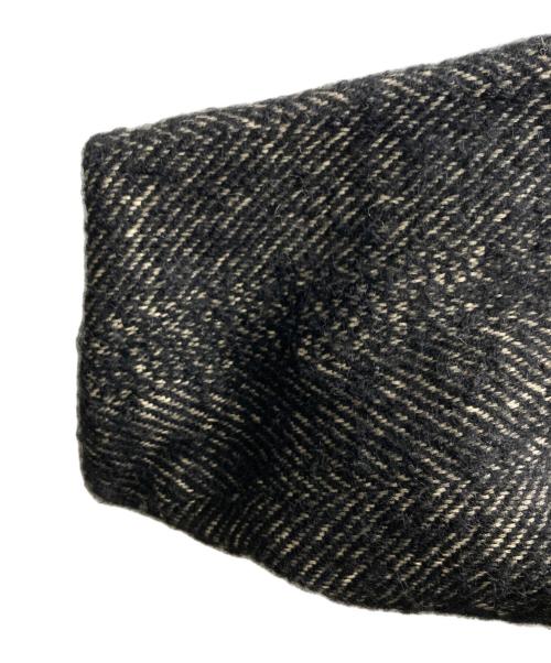 Lisiere（リジェール）Lisiere (リジェール) ウールリネンヘリンボーンコート ブラック×ベージュ サイズ:下記参照の古着・服飾アイテム