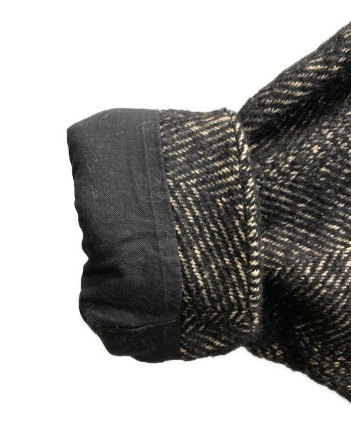 Lisiere（リジェール）Lisiere (リジェール) ウールリネンヘリンボーンコート ブラック×ベージュ サイズ:下記参照の古着・服飾アイテム