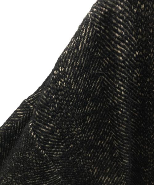 Lisiere（リジェール）Lisiere (リジェール) ウールリネンヘリンボーンコート ブラック×ベージュ サイズ:下記参照の古着・服飾アイテム