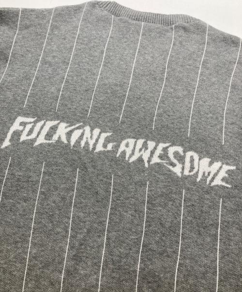 adidas（アディダス）adidas (アディダス) FUCKING AWESOME (ファッキンオーサム) FA Pinstripe Tee Shirt グレー サイズ:SIZE XL 未使用品の古着・服飾アイテム