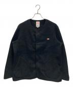 ）の古着「FLEECE COLLARLESS JACKET」｜ブラック