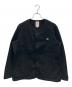 DANTON（ダントン）の古着「FLEECE COLLARLESS JACKET」｜ブラック