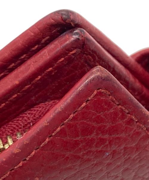 GUCCI（グッチ）GUCCI (グッチ) GGマーモント 二つ折り財布 レッドの古着・服飾アイテム