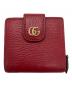GUCCI（グッチ）の古着「GGマーモント 二つ折り財布」｜レッド
