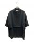 CULLNI（クルニ）の古着「Front Zip Layered Short Sleeve Shirt」｜ブラック