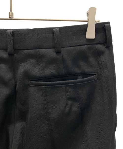 COMME des GARCONS HOMME PLUS（コムデギャルソンオムプリュス）COMME des GARCONS HOMME PLUS (コムデギャルソンオムプリュス) ウールストライプトラウザー ブラック サイズ:SIZE Sの古着・服飾アイテム