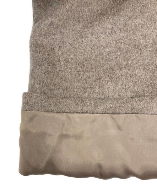 BEAUTY&YOUTH（ビューティーアンドユース）BEAUTY&YOUTH (ビューティーアンドユース) ビーバーノーカラーロングコート ベージュ サイズ:Mの古着・服飾アイテム