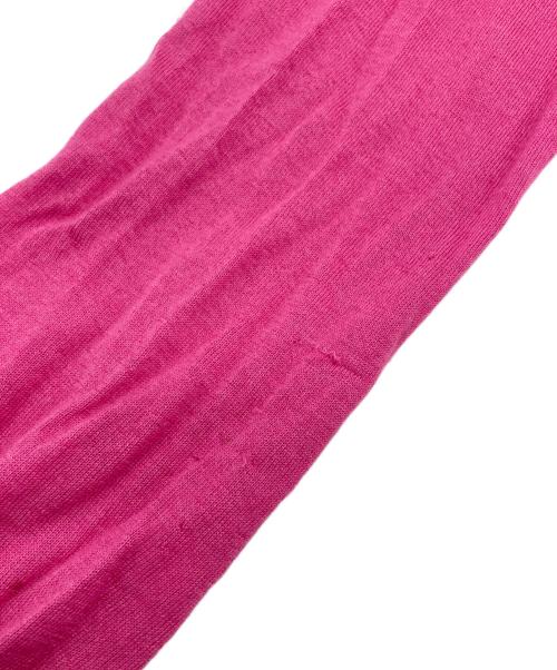 DRAWER（ドゥロワー）DRAWER (ドゥロワー) カシミヤ シルク フロントフリンジカーディガン ピンク サイズ:SIZE Sの古着・服飾アイテム