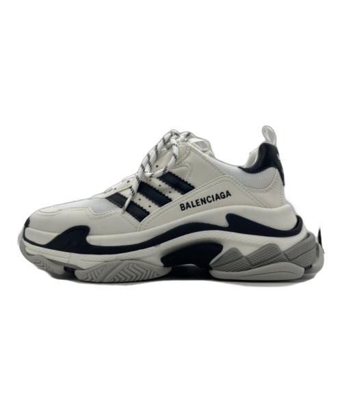 BALENCIAGA（バレンシアガ）BALENCIAGA (バレンシアガ) adidas (アディダス) TRIPLE S / トリプル エス ホワイト×ブラック サイズ:SIZE 27cm 未使用品の古着・服飾アイテム