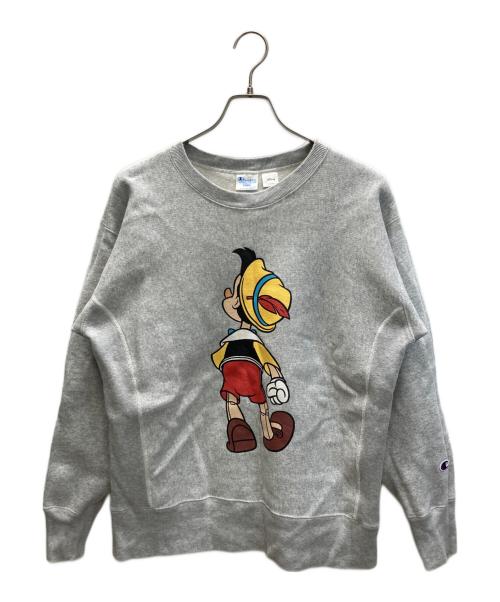 Champion（チャンピオン）Champion (チャンピオン) DISNEY (ディズニー) リバースウィーブスウェット グレー サイズ:SIZE Lの古着・服飾アイテム