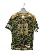 adidas×A BATHING APEアディダス×アベイシングエイプ）の古着「FB JERSEY BAPE」｜ブラウン×グリーン