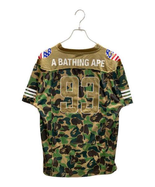 adidas（アディダス）adidas (アディダス) A BATHING APE (アベイシングエイプ) FB JERSEY BAPE ブラウン×グリーン サイズ:SIZE Mの古着・服飾アイテム