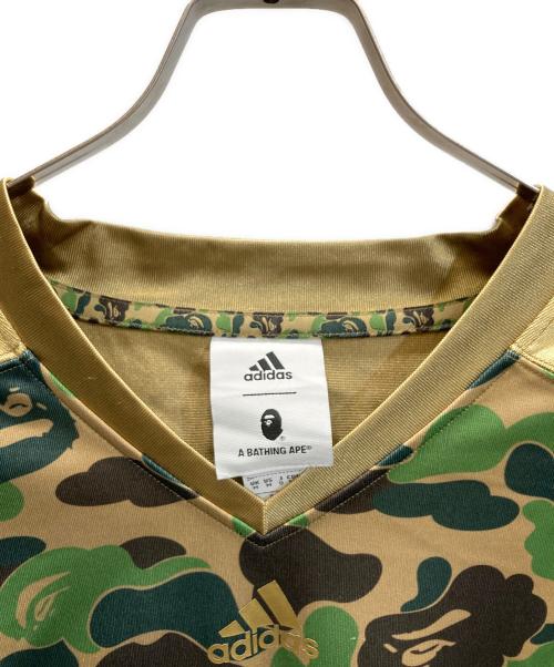 adidas（アディダス）adidas (アディダス) A BATHING APE (アベイシングエイプ) FB JERSEY BAPE ブラウン×グリーン サイズ:SIZE Mの古着・服飾アイテム