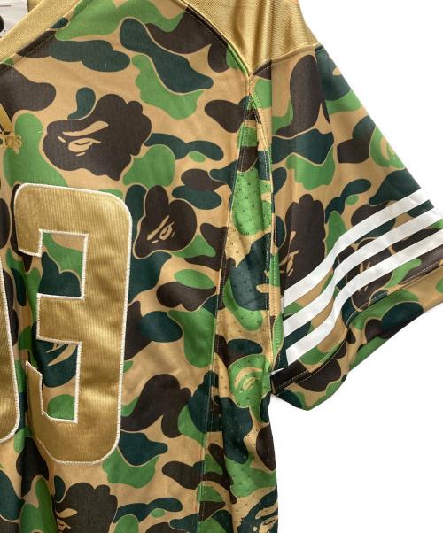 adidas（アディダス）adidas (アディダス) A BATHING APE (アベイシングエイプ) FB JERSEY BAPE ブラウン×グリーン サイズ:SIZE Mの古着・服飾アイテム