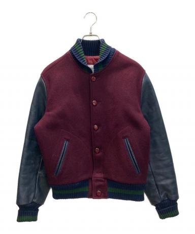 TM ATHLETICS スタジャン 42 ネイビー/ブラック 中古・古着通販】TM ATHLETICS (ティーエムアスレチックス) ウール