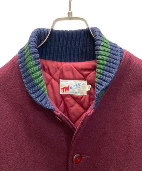 TM ATHLETICS 44（ティーエムアスレチックス４４）TM ATHLETICS 44 (ティーエムアスレチックス４４) スタジャン パープル×ネイビー サイズ:Mの古着・服飾アイテム