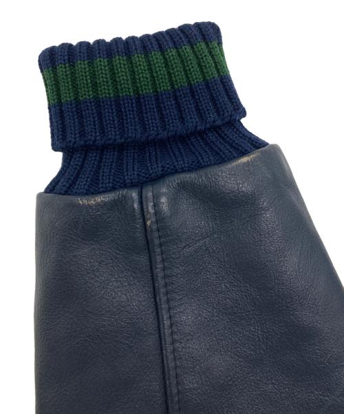 TM ATHLETICS 44（ティーエムアスレチックス４４）TM ATHLETICS 44 (ティーエムアスレチックス４４) スタジャン パープル×ネイビー サイズ:Mの古着・服飾アイテム