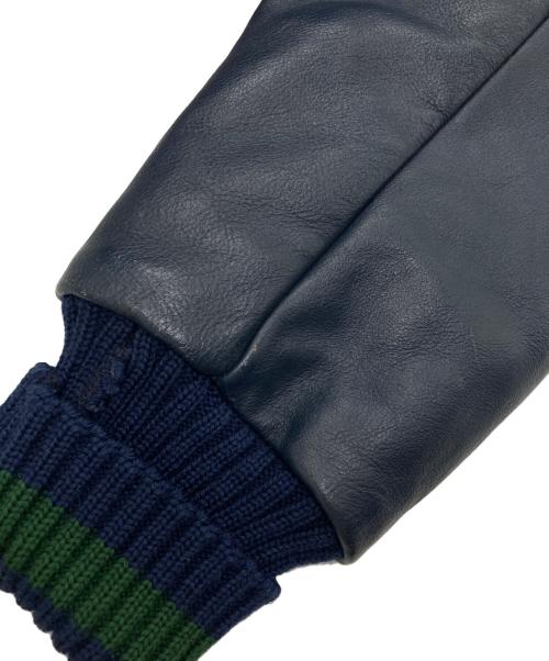 TM ATHLETICS 44（ティーエムアスレチックス４４）TM ATHLETICS 44 (ティーエムアスレチックス４４) スタジャン パープル×ネイビー サイズ:Mの古着・服飾アイテム