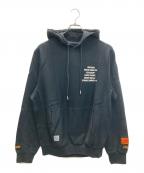 HERON PRESTONヘロンプレストン）の古着「プリントパーカー/printed hoodie」｜ブラック