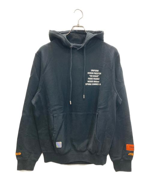HERON PRESTON（ヘロンプレストン）HERON PRESTON (ヘロンプレストン) プリントパーカー/printed hoodie ブラック サイズ:XXSの古着・服飾アイテム