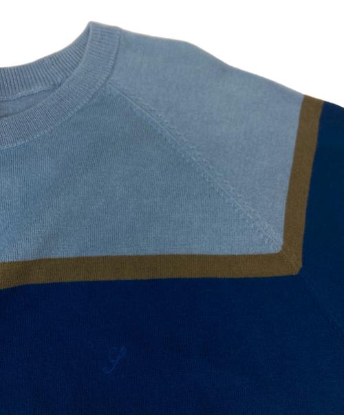 SUPREME（シュプリーム）SUPREME (シュプリーム) Knit Stripe S/S Raglan Top ブルー サイズ:Sの古着・服飾アイテム