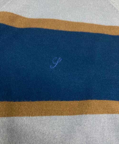SUPREME（シュプリーム）SUPREME (シュプリーム) Knit Stripe S/S Raglan Top ブルー サイズ:Sの古着・服飾アイテム