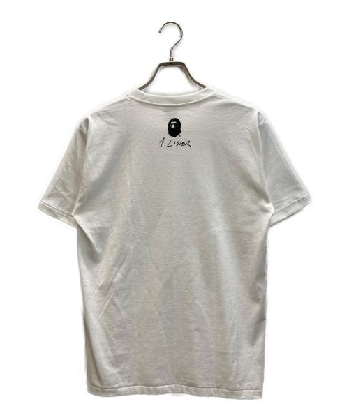 A BATHING APE（アベイシングエイプ）A BATHING APE (アベイシングエイプ) Adam Lister プリントTシャツ ホワイト サイズ:Mの古着・服飾アイテム