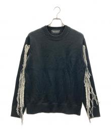 NOTANDUM（ノウタンダム）の古着「FLEA BORN L/S KNIT/フリー ボーン ロングスリーブ ニット」｜ブラック