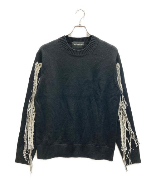 NOTANDUM（ノウタンダム）NOTANDUM (ノウタンダム) FLEA BORN L/S KNIT/フリー ボーン ロングスリーブ ニット ブラック サイズ:Mの古着・服飾アイテム