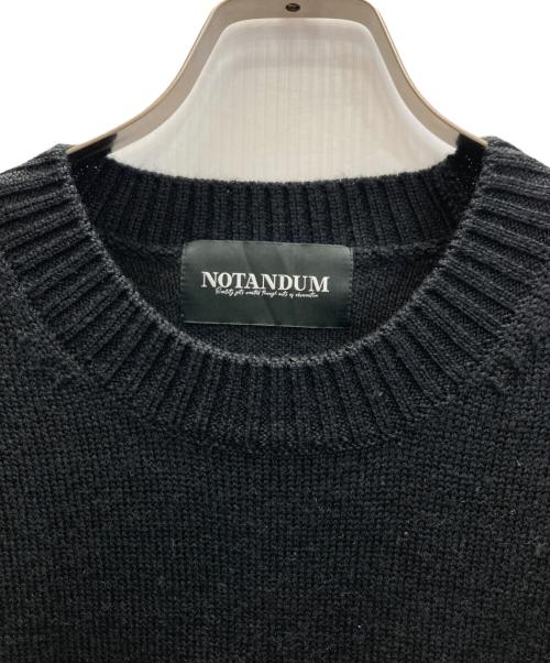 NOTANDUM（ノウタンダム）NOTANDUM (ノウタンダム) FLEA BORN L/S KNIT/フリー ボーン ロングスリーブ ニット ブラック サイズ:Mの古着・服飾アイテム