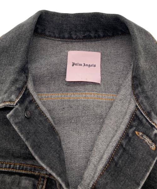 Palm Angels（パーム エンジェルス）Palm Angels (パーム エンジェルス) バックプリントデニムトラッカージャケット/Back Printed Denim Trucker Jacket ブラック サイズ:Lの古着・服飾アイテム
