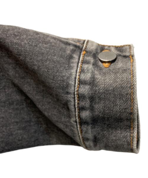 Palm Angels（パーム エンジェルス）Palm Angels (パーム エンジェルス) バックプリントデニムトラッカージャケット/Back Printed Denim Trucker Jacket ブラック サイズ:Lの古着・服飾アイテム