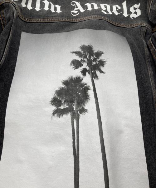 Palm Angels（パーム エンジェルス）Palm Angels (パーム エンジェルス) バックプリントデニムトラッカージャケット/Back Printed Denim Trucker Jacket ブラック サイズ:Lの古着・服飾アイテム