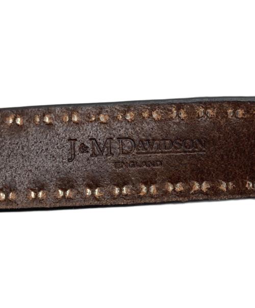 J&M DAVIDSON（ジェイ＆エム デヴィッドソン）J&M DAVIDSON (ジェイ＆エム デヴィッドソン) 25mm DOME RIVETS ナローベルト ブラウン サイズ:34 未使用品の古着・服飾アイテム