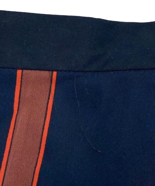 Ameri（アメリ）AMERI (アメリ) SCARF LIKE WRAP SKIRT ネイビー×ブラウン サイズ:下記参照の古着・服飾アイテム