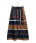 AMERI (アメリ) SCARF LIKE WRAP SKIRT ネイビー×ブラウン サイズ:下記参照：6000円