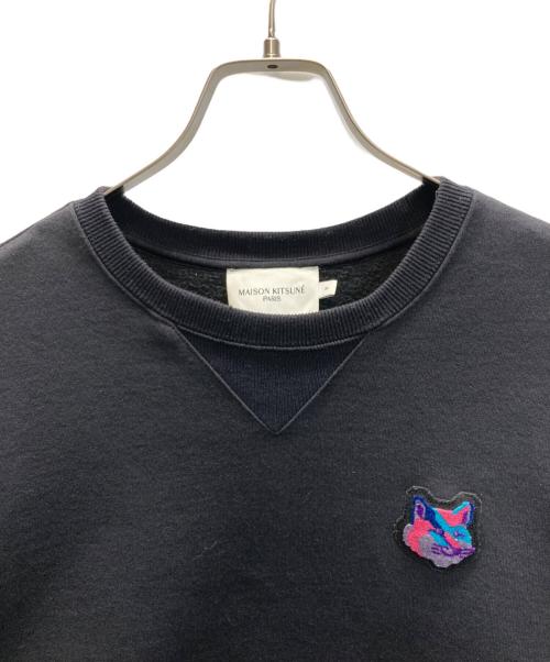 maison kitsune（メゾンキツネ）MAISON KITSUNE (メゾンキツネ) FOX HEAD PATCH SWEAT SHIRT ブラック サイズ:Sの古着・服飾アイテム