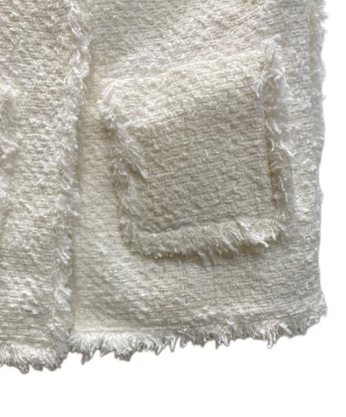 em.（エムドット）em. (エムドット) ツイードジレ/Tweed Gilet ホワイト サイズ:FREEの古着・服飾アイテム