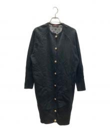 CABAN（キャバン）の古着「コットンカシミヤロングカーディガン」｜ブラック