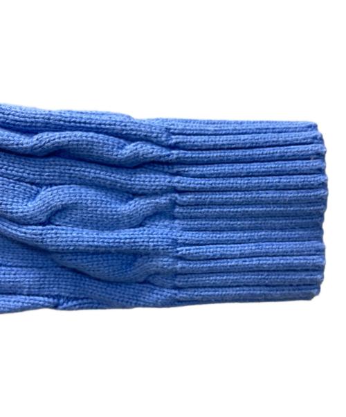 POLO RALPH LAUREN（ポロ・ラルフローレン）POLO RALPH LAUREN (ポロ・ラルフローレン) クォータージップ ケーブルニット/Quarter-Zip Cable Knit Jumper ブルー サイズ:XLの古着・服飾アイテム