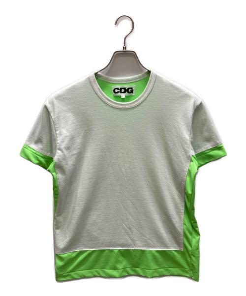 CDG（シーディージー）CDG (シーディージー) 蛍光ドッキングカットソー グリーン サイズ:Lの古着・服飾アイテム